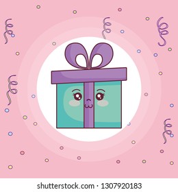gift box present kawaii character