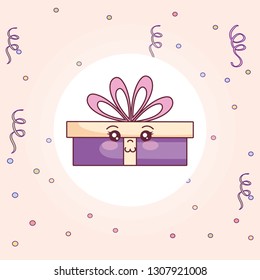 gift box present kawaii character