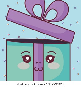 gift box present kawaii character