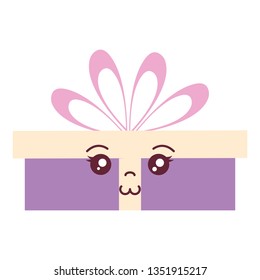 gift box present kawaii character