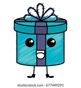 gift box present kawaii character