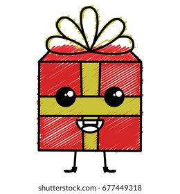 gift box present kawaii character