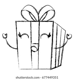 gift box present kawaii character