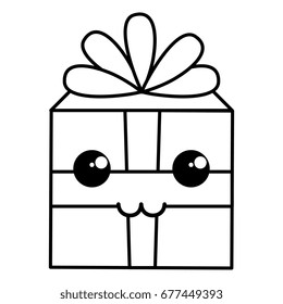 gift box present kawaii character