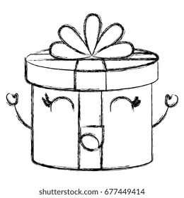 gift box present kawaii character