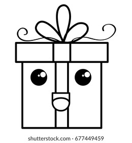 gift box present kawaii character