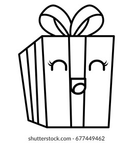 gift box present kawaii character