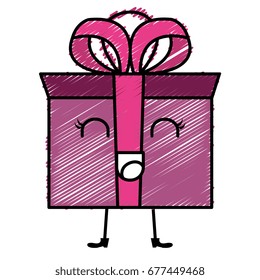 gift box present kawaii character