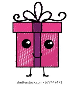 gift box present kawaii character