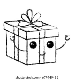 gift box present kawaii character