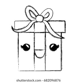 gift box present kawaii character
