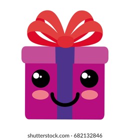 gift box present kawaii character