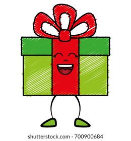 gift box present kawaii character