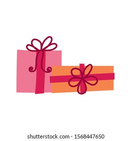 gift box present line icon vector illustration design
