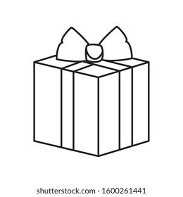 gift box present line style icon vector illustration design