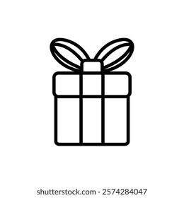 gift box present line style icon vector illustration design, designed for web and app