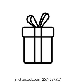 gift box present line style icon vector illustration design, designed for web and app