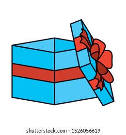 gift box present open icon vector illustration design