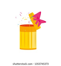 gift box present open isolated icon