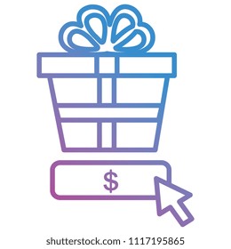gift box present with price symbol