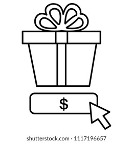 gift box present with price symbol