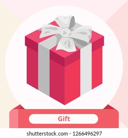 Gift box present retail shopping commerce vector graphic icons
