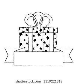 gift box present with ribbon