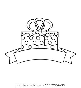 gift box present with ribbon