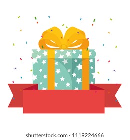 gift box present with ribbon