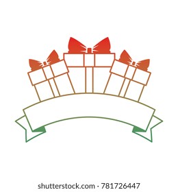 gift box present with ribbon frame