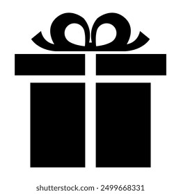 Gift box or present with ribbon. vector illustration isolated on white background.