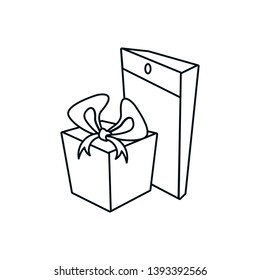 gift box present with smartphone
