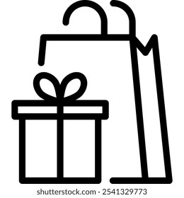 Gift Box, Present, Surprise Box for Celebration, Christmas, Birthday, Wedding, Vector Icon