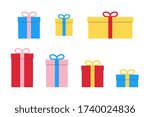 gift box present surprise ribbon icon vector illustration