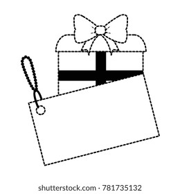 gift box present with tag
