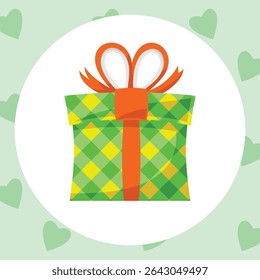 Gift Box Present with Various Bright Colorful Wrapper Cartoon Vector