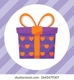 Gift Box Present with Various Bright Colorful Wrapper Cartoon Vector