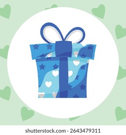 Gift Box Present with Various Bright Colorful Wrapper Cartoon Vector