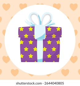 Gift Box Present with Various Bright Colorful Wrapper Cartoon Vector