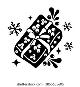 Gift Box, Present Box Vector Art Illustration. Christmas gift. Birhday gift