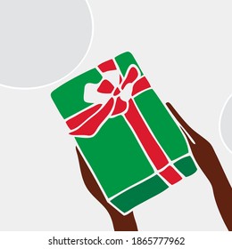 Gift Box, Present Box Vector Art Illustration. Birthday gift