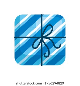 gift box, present wrapped on white background vector illustration design