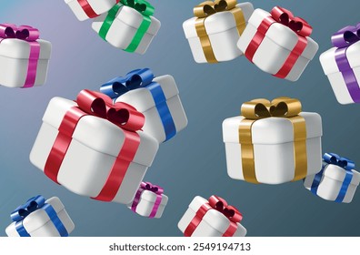 Gift box and presents background. 