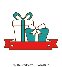 gift box presents with ribbon