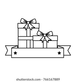 gift box presents with ribbon