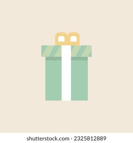 Gift box, presents vector icon. Hand drawn doodle collection isolated. Colorful wrapped. Sale shopping concept. Birthday Party Christmas. Cartoon elements, flat design illustration.