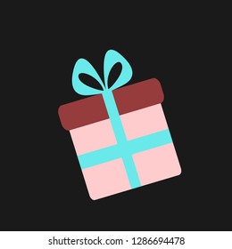 gift or box prize icon, vector