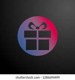 gift or box prize icon, vector