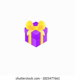 Geschenkbox Purpur mit Big Bow Geburtstag Gegenwart