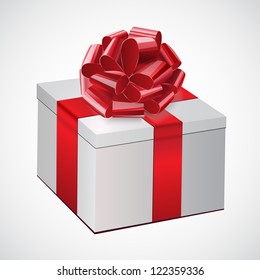 Gift  box with a red bow